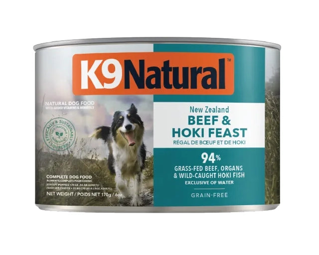 K9 Natural ホキ&ビーフ・フィースト プレミアム缶 170g – Dog Life