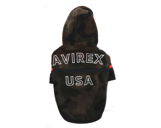 AVIREX（アヴィレックス）フリースロゴパーカー　カーキ　M