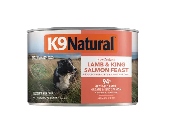 2点セット　K9ナチュラルFLラムキングサーモンフィースト　チキンラム K9 Natural ラム&キングサーモン・フィースト プレミアム缶 170g – Dog