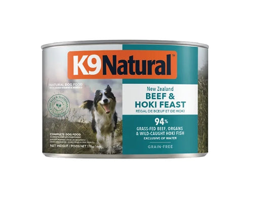 K9 Natural ホキ&ビーフ・フィースト プレミアム缶 170g – Dog Life