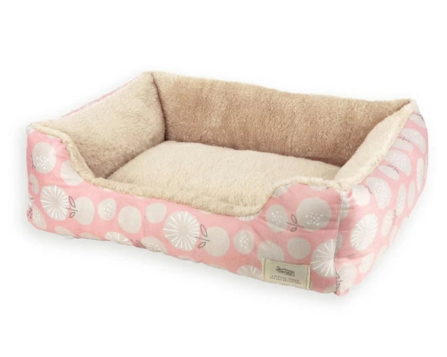 フラワープリントスクエアベッド