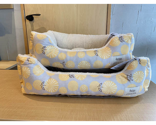 フラワープリントスクエアベッド