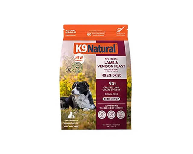 犬用品 K9ナチュラル ラム＆ベニソン 500g 鹿肉・子羊肉